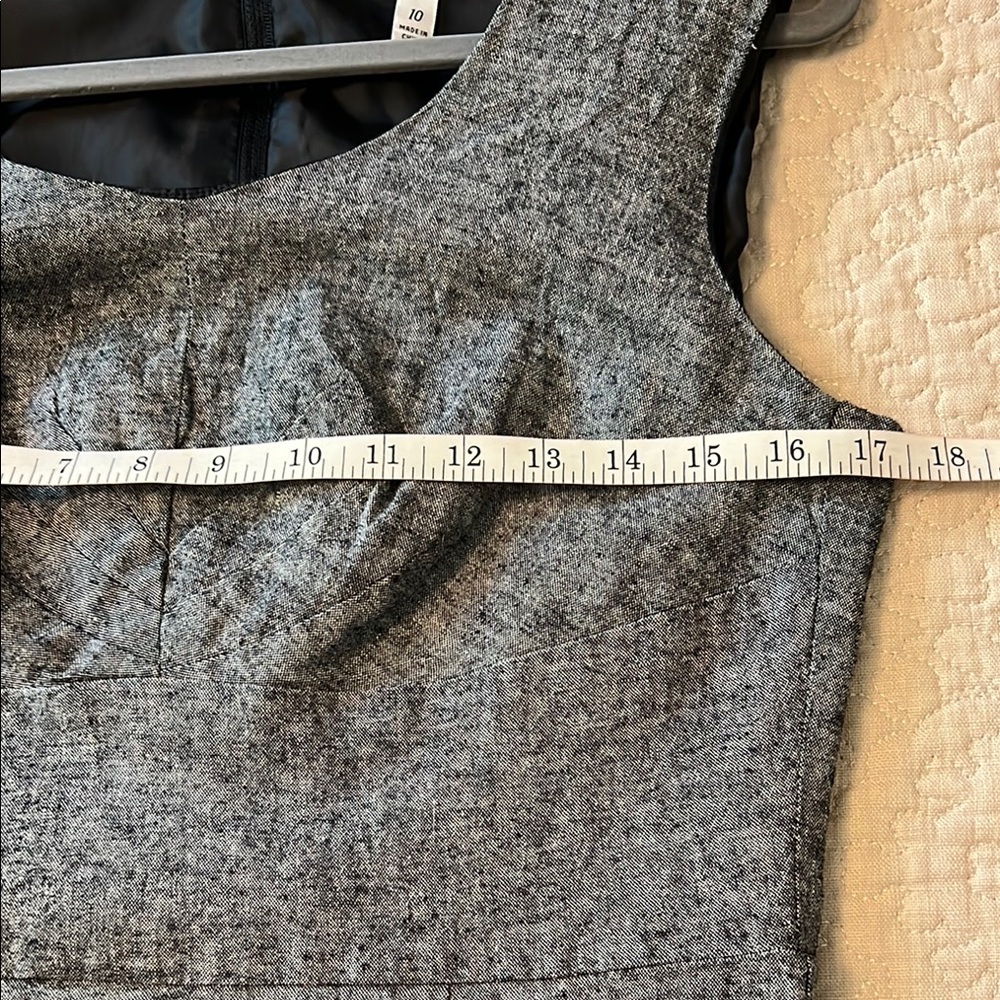Corey P. Women’s Size 10 Gray Sleeveless LINEN-Blend Dress - Picture 7 of 8
